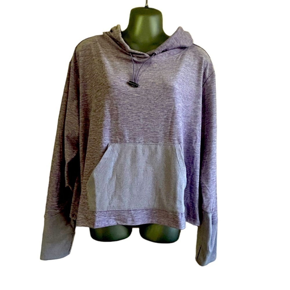 𝅺Nine West Active Crop Hoodie Pullover Purple • NWT• Size: XL​